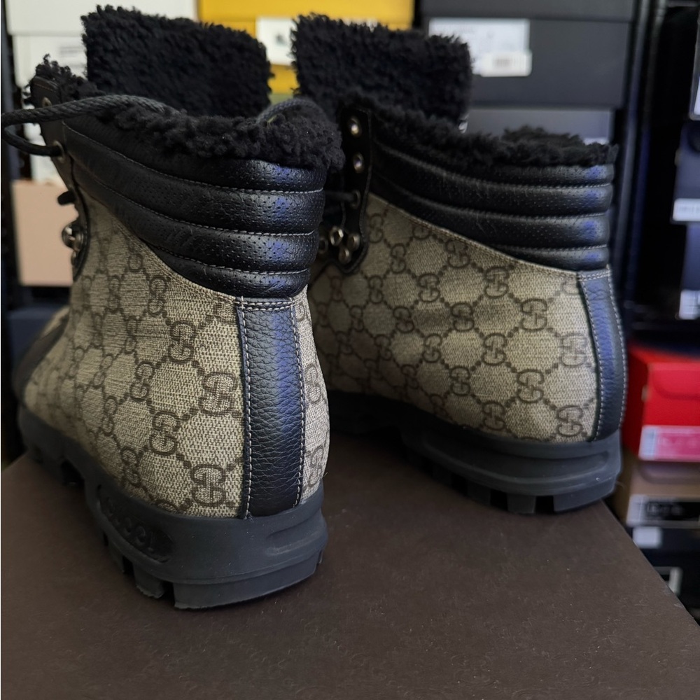 Gucci Leather Monogram Boots - Picture 9 of 12